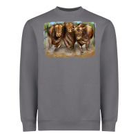 Storm 3 red angus bulls Heavyweight Sweatshirt - LillyAllenDesigns