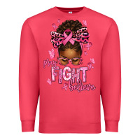 Cardinal pray fight believe breast cancer afro messy Premium Sweatshirt - texasbilliewilder