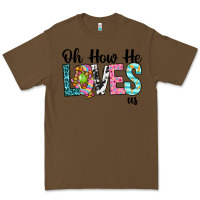 Cacao Oh how he loves us Premium Tee - Neo Western