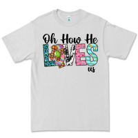 Dove Grey Oh how he loves us Premium Tee - Neo Western