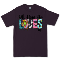 Plum Oh how he loves us Premium Tee - Neo Western