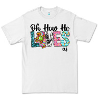 White Oh how he loves us Premium Tee - Neo Western