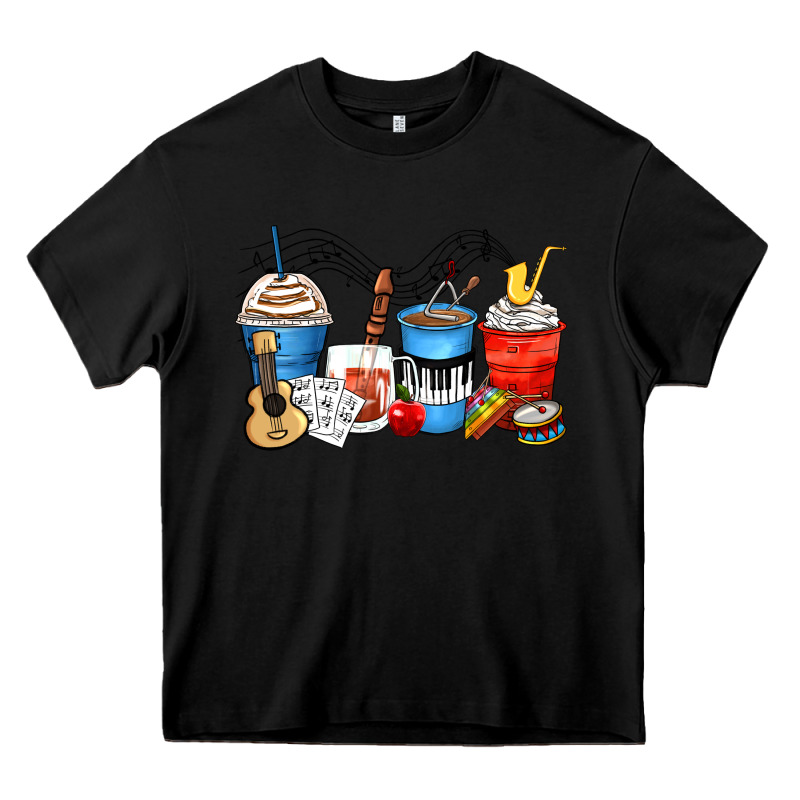 Music Teacher Coffee Cups Heavy Core Tee by Zillion Design Studio | Teevron