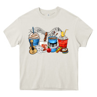 Cream music teacher coffee cups Heavy Core Tee - Zillion Design Studio