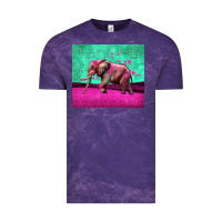 Cloud Purple colorful elephant Vintage Tee - LillyAllenDesigns