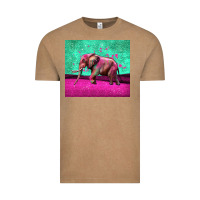 Vintage Coffee colorful elephant Vintage Tee - LillyAllenDesigns
