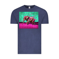 Vintage Denim colorful elephant Vintage Tee - LillyAllenDesigns