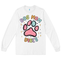 White dog mom vibes Long Sleeve Tee - MaliasSmallBusiness