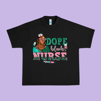 Afro  Nurse Dope Black Urban Heavy Tee Designed By Adodesignshop