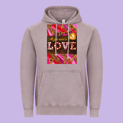 All You Need Is Love Vintage Hoodie Designed By Adodesignshop