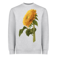 Heather Grey teddy bear sunflower Heavyweight Sweatshirt - LillyAllenDesigns