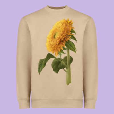 Teddy Bear Sunflower Heavyweight Sweatshirt Designed By Lillyallendesigns