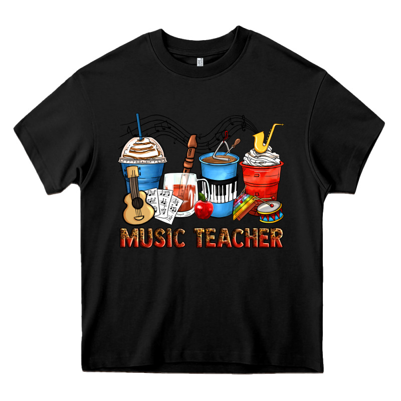 Music Teacher Coffee Cups Heavy Core Tee by Zillion Design Studio | Teevron