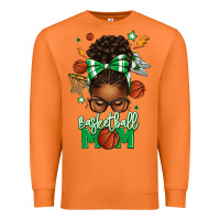 Carrot Basketball Mom Afro Messy Bun Premium Sweatshirt - texasbilliewilder