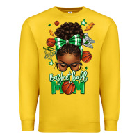 Lemon Basketball Mom Afro Messy Bun Premium Sweatshirt - texasbilliewilder