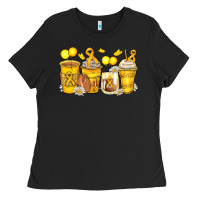 Black childhood cancer coffee cups Ladies Tee - Zillion Design Studio