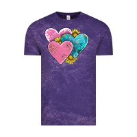 Cloud Purple hearts Vintage Tee - AdoDesignShop