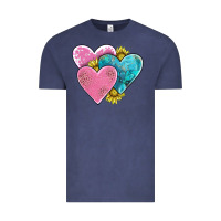 Vintage Denim hearts Vintage Tee - AdoDesignShop