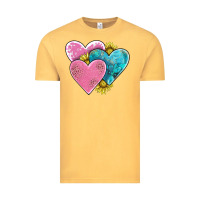Vintage Mustard hearts Vintage Tee - AdoDesignShop