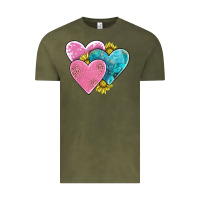 Vintage Olive hearts Vintage Tee - AdoDesignShop