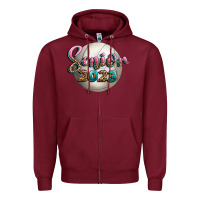 Burgundy volleyball senior 2023 Zipper Hoodie - BundleAndBundleShop