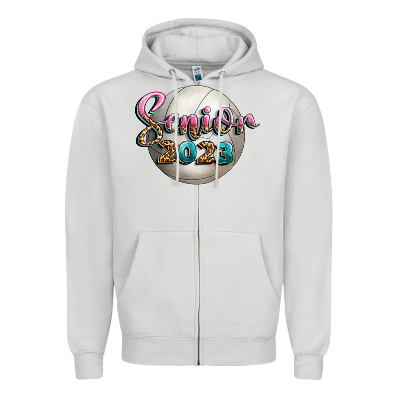 Volleyball Senior 2023 Zipper Hoodie by BundleAndBundleShop | Teevron
