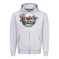 Heather Grey volleyball senior 2023 Zipper Hoodie - BundleAndBundleShop