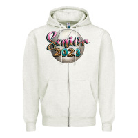 Oatmeal Heather volleyball senior 2023 Zipper Hoodie - BundleAndBundleShop