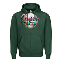 Sports Green volleyball senior 2023 Zipper Hoodie - BundleAndBundleShop