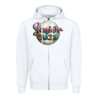 White volleyball senior 2023 Zipper Hoodie - BundleAndBundleShop