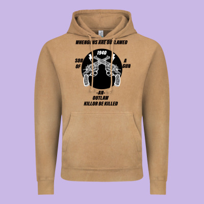 Guns - When Guns Are Outlawed I'll Be Outlaw Vintage Hoodie Designed By Bettercallsaul