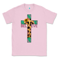 Bubblegum Pink Believe Cross Classic Tee - Jasminsmagicworld