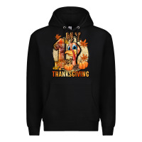 Black My 1st Thanksgiving Premium Hoodie - NancyCooperArtShop