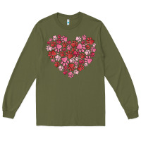 Army Green dog valentine Long Sleeve Tee - MaliasSmallBusiness