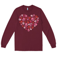 Burgundy dog valentine Long Sleeve Tee - MaliasSmallBusiness