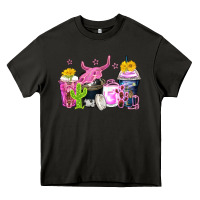 Asphalt neon western coffee cups Heavy Core Tee - Zillion Design Studio