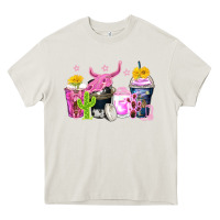 Cream neon western coffee cups Heavy Core Tee - Zillion Design Studio
