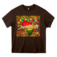 Chocolate Brown Juneteenth Heavy Core Tee - BarkalooDesign