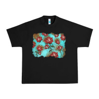 Black red roses with leopard background Urban Heavy Tee - LillyAllenDesigns