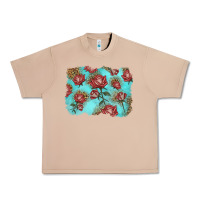 Burro red roses with leopard background Urban Heavy Tee - LillyAllenDesigns
