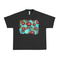 Pigment Black red roses with leopard background Urban Heavy Tee - LillyAllenDesigns