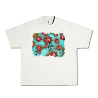 Pistachio red roses with leopard background Urban Heavy Tee - LillyAllenDesigns
