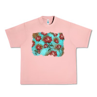 Salmon red roses with leopard background Urban Heavy Tee - LillyAllenDesigns