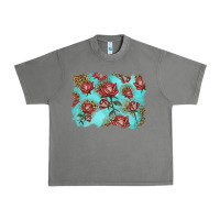 Tornado red roses with leopard background Urban Heavy Tee - LillyAllenDesigns