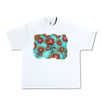 White red roses with leopard background Urban Heavy Tee - LillyAllenDesigns
