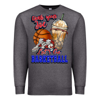 Charcoal Heather Grab your joe let's go Basketball Premium Sweatshirt - NancyCooperArtShop