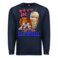 Navy Grab your joe let's go Basketball Premium Sweatshirt - NancyCooperArtShop