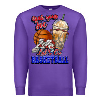 Purple Grab your joe let's go Basketball Premium Sweatshirt - NancyCooperArtShop