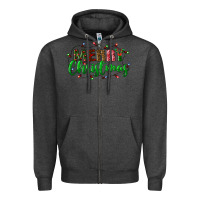 Charcoal Heather merry christmas Zipper Hoodie - BundleAndBundleShop