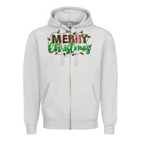 Dove Grey merry christmas Zipper Hoodie - BundleAndBundleShop
